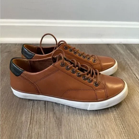 COACH Low Line Low Top Brown Black Leather Sneakers Shoes Casual Size 7 D - Picture 2 of 12